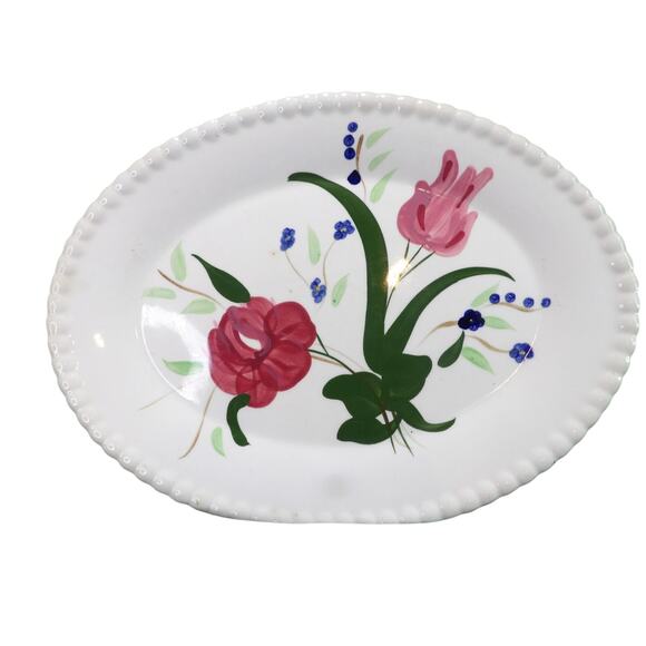 Vintage Blue Ridge Serving Platters Set of 2 Hand Painted - Picture 1 of 11